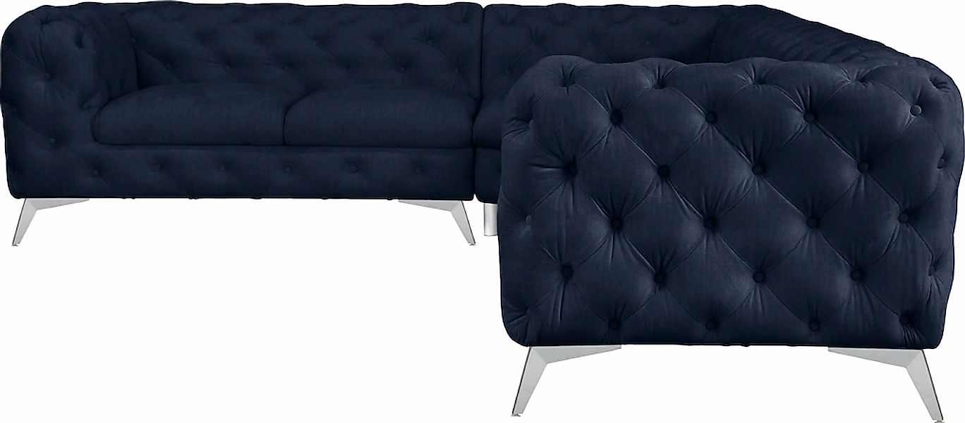 Home affaire Chesterfield-Sofa "Ecksofa GLYNIS L-Form mit Wellenunterfederu günstig online kaufen