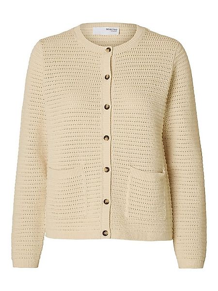 Selected Strickjacke SLFVinna (1-tlg) Lochmuster günstig online kaufen