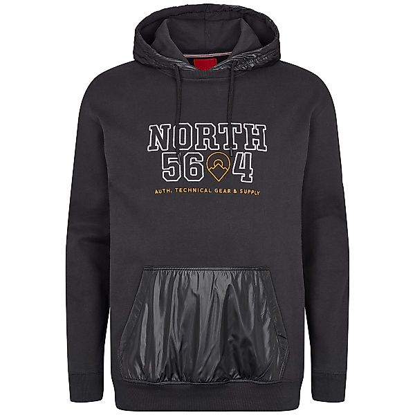 North Kapuzenpullover mit Label-Stickerei Farbe schwarz Größe: 3XL günstig online kaufen