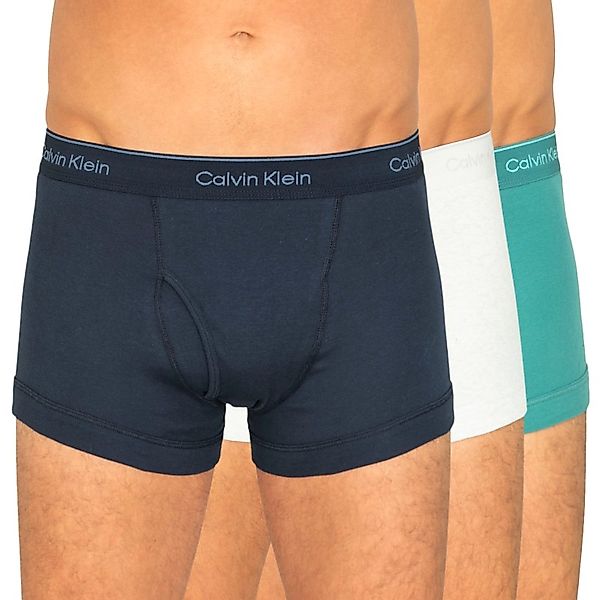 Calvin Klein 3-er Set Trunks Blau, Grün & Grau günstig online kaufen