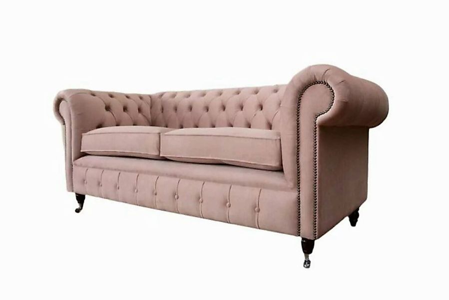 JVmoebel Chesterfield-Sofa 3-SITZIGES CHESTERFIELD-SOFA AUS WEICHEM STAUBRO günstig online kaufen