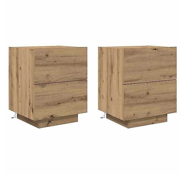 vidaXL Nachttisch Nachttisch 2 pcs Artisan-Eiche 45 x 40 x 55 cm Holzwerkst günstig online kaufen