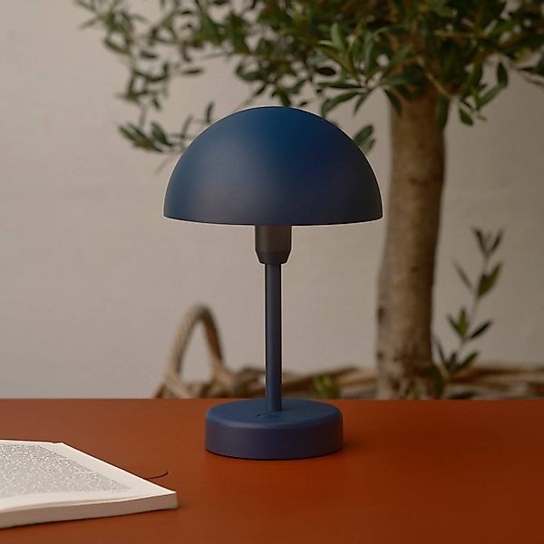 LED-Akku-Tischleuchte Ellen To-Go, blau, Aluminium günstig online kaufen