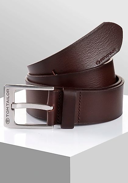 TOM TAILOR Ledergürtel "TTCALVINPLUS" 4 cm breiter Herrengürtel, Casual und günstig online kaufen
