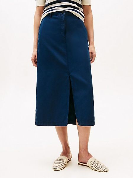 Tommy Hilfiger Webrock CO TENCEL MIDI SKIRT mit Schlitz günstig online kaufen