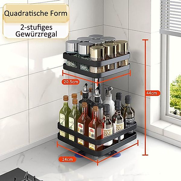 Coonoor Gewürzregal Kücheregal Ecke Stehgestell, 1/2/3 günstig online kaufen