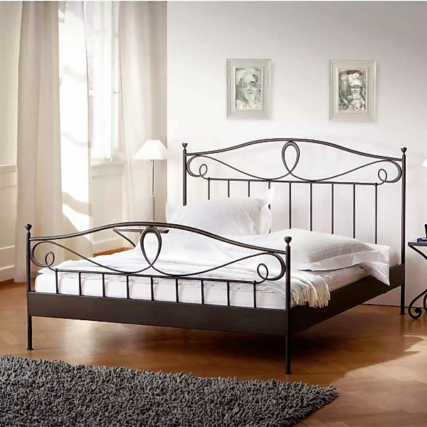 Metallbett in Dunkelbraun orientalischen Look günstig online kaufen