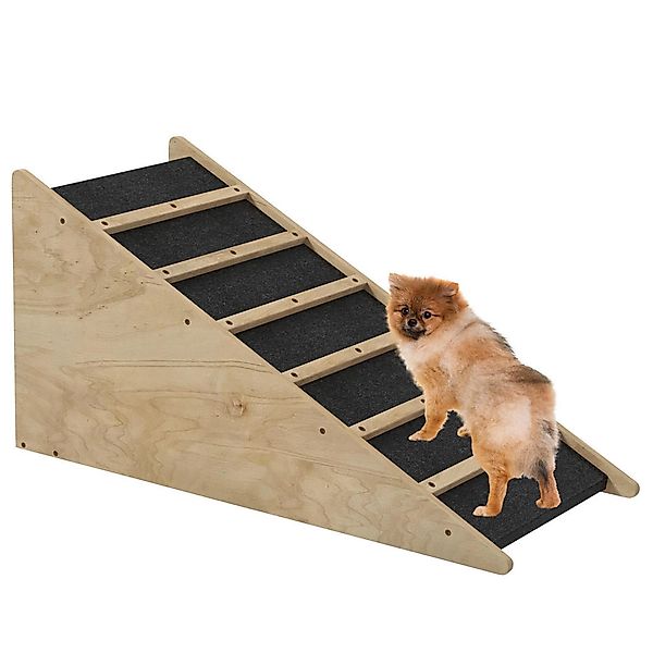 PawHut Haustierrampe natur Holz B/H/L: ca. 40x90x45 cm günstig online kaufen