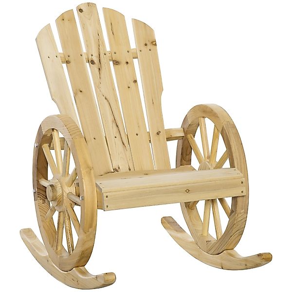 Outsunny Schaukelstuhl mit Rollen-Design (Schwingsessel, 1 günstig online kaufen