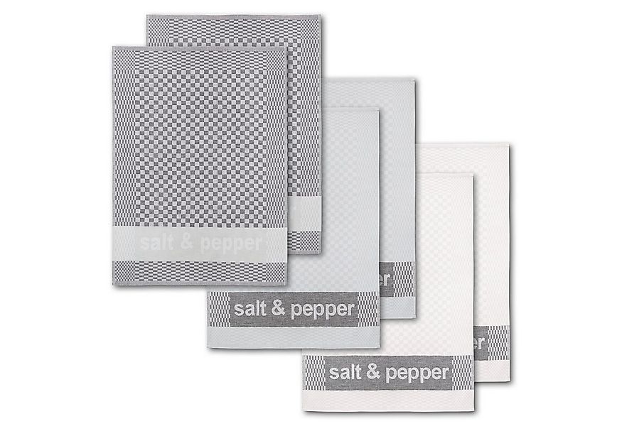 Dyckhoff Geschirrtuch Salt & Pepper, Maße je Tuch ca. 50x70 cm, (Set, 6-tlg günstig online kaufen