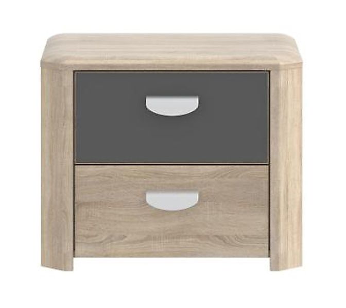 Nachtkommode Yoop Sonoma Eiche/Grau Anthrazit günstig online kaufen