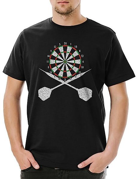 Urban Backwoods Print-Shirt Darts Board And Crossed Dart Herren T-Shirt Pla günstig online kaufen