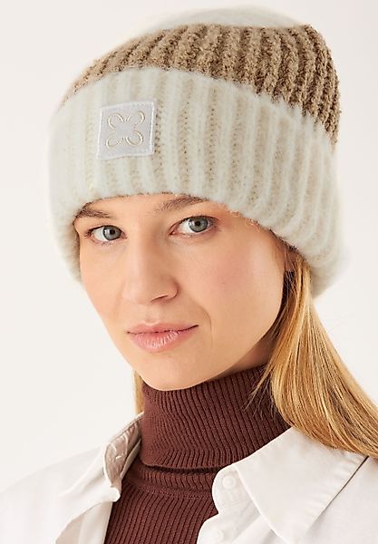 Codello Strickmütze aus Bouclé- und Rippstrick günstig online kaufen