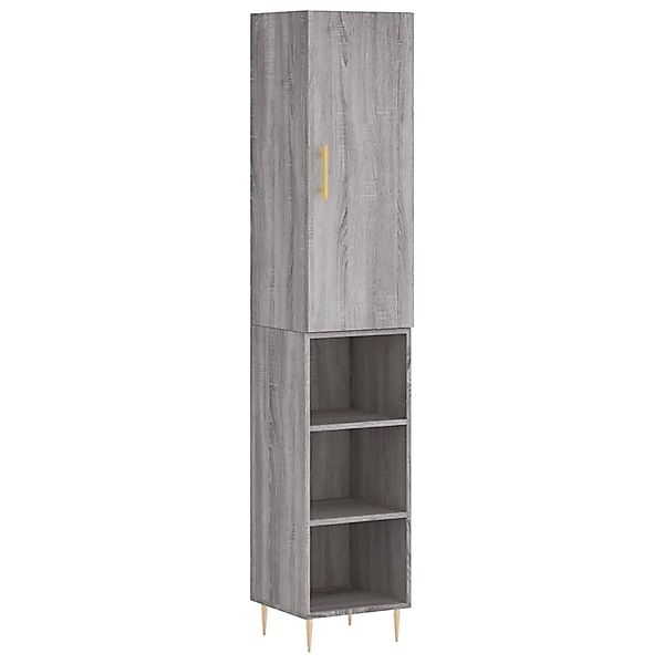 vidaXL Highboard Grau Sonoma 34,5x34x180 cm Holzwerkstoff 3198975 günstig online kaufen
