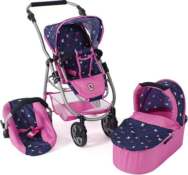 CHIC2000 Kombi-Puppenwagen Emotion 2.0 Butterfly, rosa, inkl. Babywanne, Sp günstig online kaufen