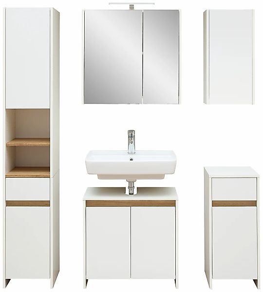 Saphir Badmöbel-Set "Quickset 100, Waschbeckenunterschrank mit Spiegelschra günstig online kaufen