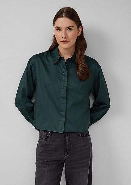 s.Oliver Langarmbluse Bluse Verkürzte Bluse mit verdeckter Knopfleiste günstig online kaufen