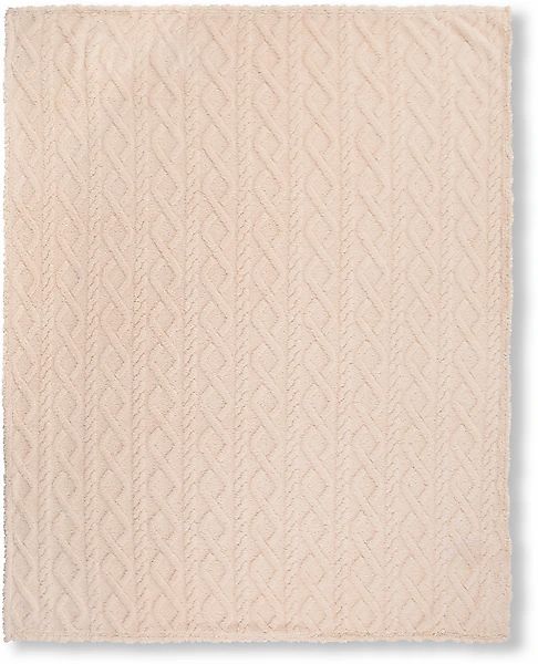 Descanso Plaid »Jacquard teddy«, Weich, Kuscheldecke, Wohndecke, Teddy, Jac günstig online kaufen