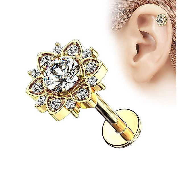 Taffstyle Piercing-Set Ohr Helix Tragus Knorpel Labret Piercing Kristall Bl günstig online kaufen
