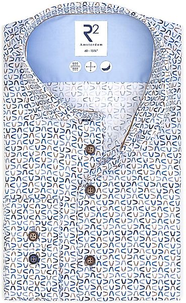 R2 Hemd Druck Blau - Größe 38 günstig online kaufen