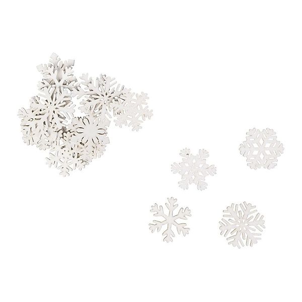MICA Weihnachtsfigur Streudeko Schneeflocken - weiß günstig online kaufen