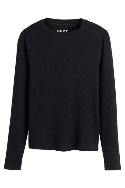 Next Blusenshirt Weiches, geripptes, leichtes Langarmshirt günstig online kaufen