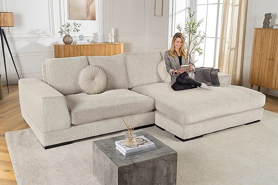 riess-ambiente Ecksofa BABYLON 270cm beige · günstig online kaufen