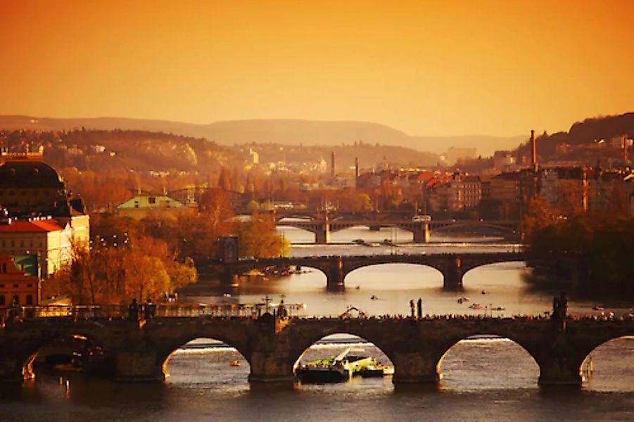 Papermoon Fototapete »Prager Sonnenaufgang« günstig online kaufen