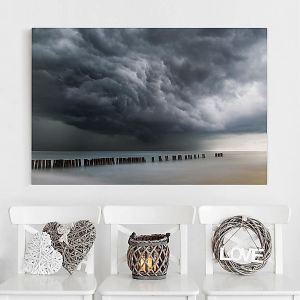 Leinwandbild - Querformat Sturmwolken über der Ostsee günstig online kaufen