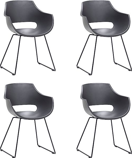 MCA furniture Schalenstuhl "Rockville", (Set), 4 St., 4er-Set, Kufe, Kunsts günstig online kaufen