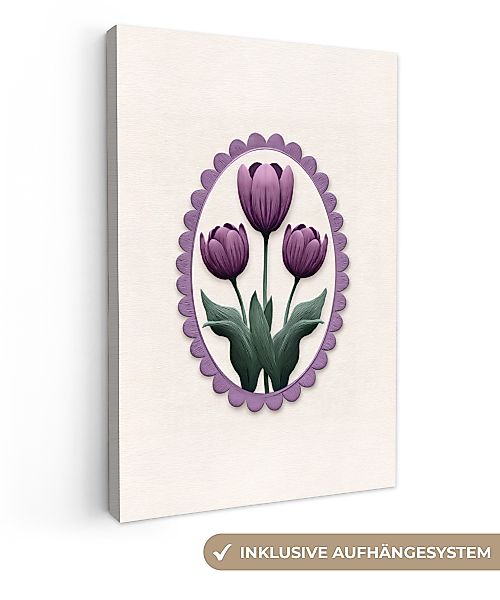 OneMillionCanvasses® Leinwandbild Tulpen - Lila - günstig online kaufen