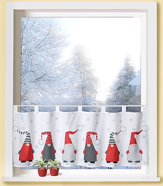 Weckbrodt Scheibengardine »Weihnachtswichtel«, (1 St.), Bistro, Gardine, We günstig online kaufen
