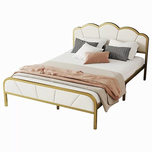 OKWISH Metallbett Eisenbett, Eisenrahmenbett, Flachbett, wolkenähnliches Ko günstig online kaufen