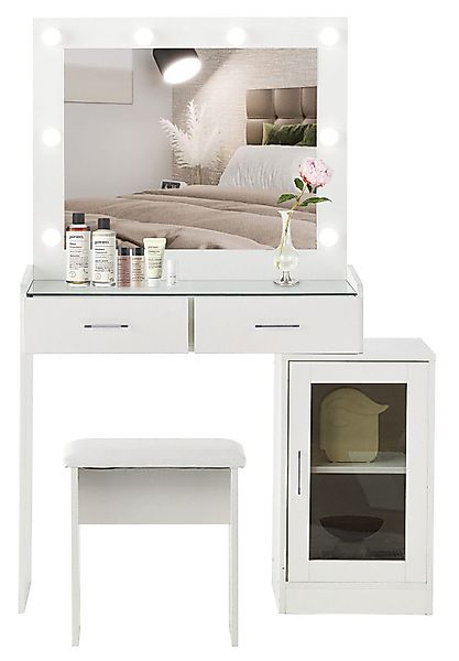 Ofcasa Schminktisch Frisierkommode Set (Tablett mit günstig online kaufen