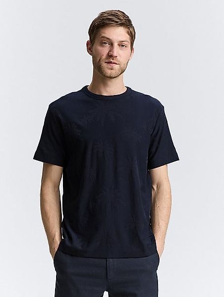 TOM TAILOR T-Shirt Jacquard T-Shirt mit Palmen-Motiv günstig online kaufen