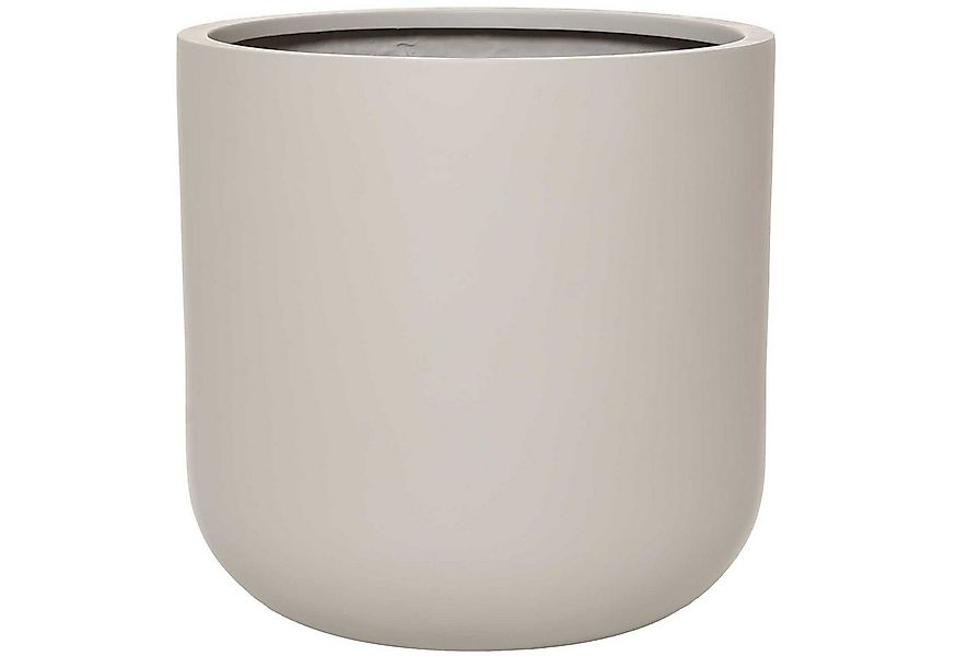 VIVANNO Blumentopf Fiberglas CHICO Rund - Beige Matt (1 St), 40x40x40 cm günstig online kaufen