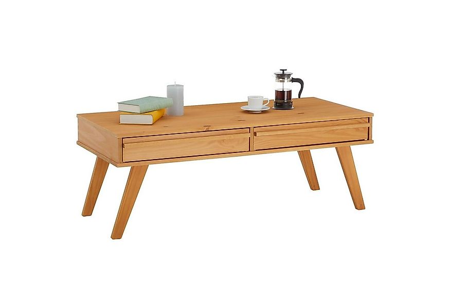 IDIMEX Couchtisch JONA, Couchtisch Beistell Sofa Tisch 2 Schubladen Kiefer günstig online kaufen