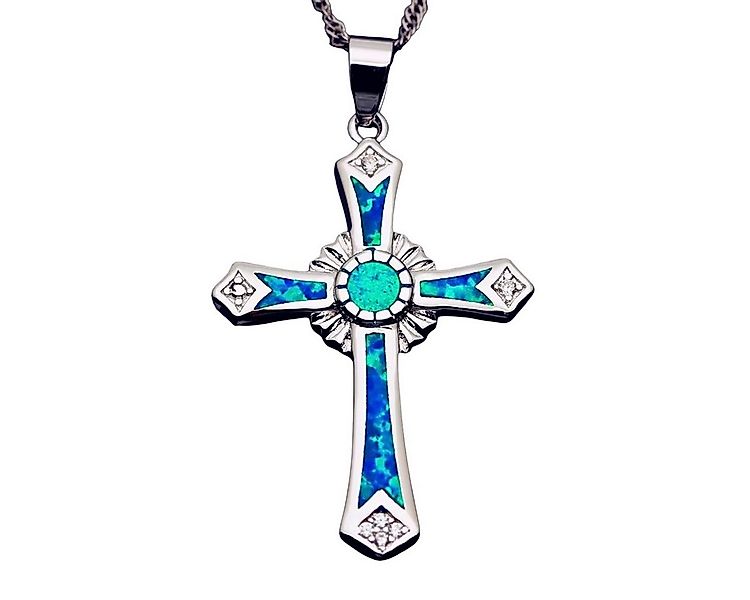 ELLAWIL Kette mit Anhänger Halskette Edelstahlkette Schlangenkette mit Kreu günstig online kaufen