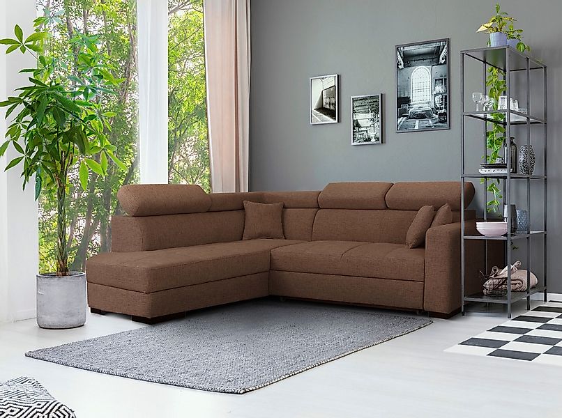 Home affaire Ecksofa "Tulio L-Form", wahlweise mit Bettfunktion und Bettkas günstig online kaufen