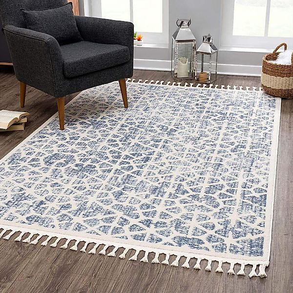 Carpet City Teppich »Art 1271«, rechteckig, 7 mm Höhe, Läufer, Kurzflor, Sk günstig online kaufen