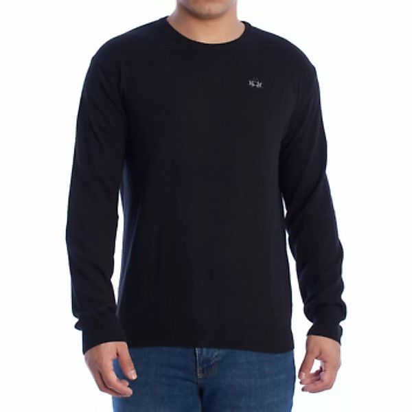 La Martina Strickpullover Eleganter schwarzer Herrenpullover günstig online kaufen
