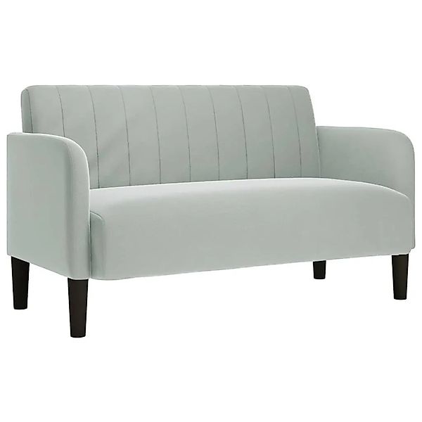 vidaXL Zweisitzer-Sofa Hellgrau 109 cm Samt 4100587 günstig online kaufen