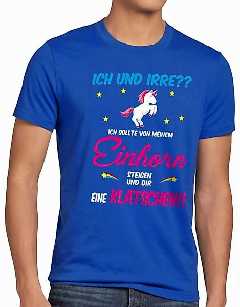 style3 T-Shirt ICH und IRRE? Einhorn absteigen klatschen Einhörner Fun Spru günstig online kaufen