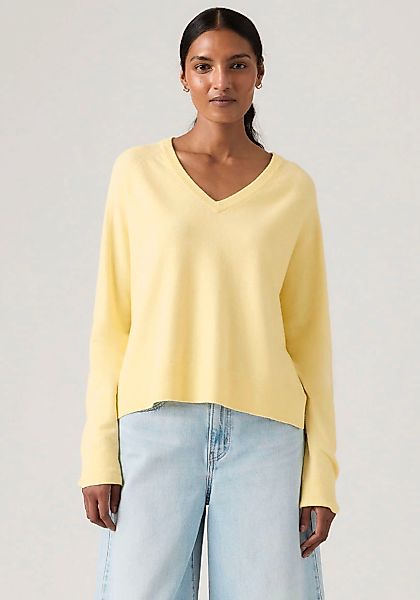 Levis V-Ausschnitt-Pullover "SUPER SOFT VNECK PULLOVER" im Bund beidseitig günstig online kaufen