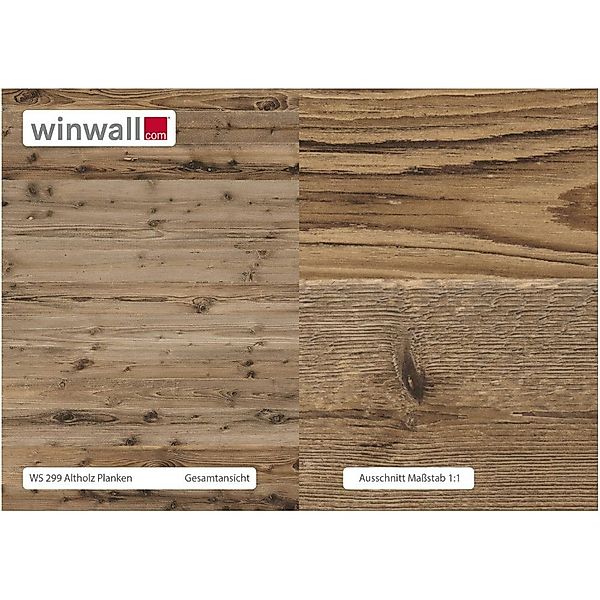 winwall Duschrückwand Duschrückwände ALU-Verbundplatte Dekor: Altholz günstig online kaufen