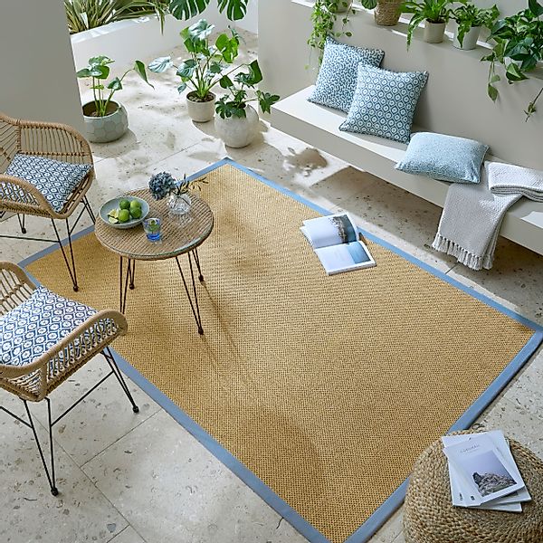 FLAIR RUGS Teppich »Sisal Look«, rechteckig, 6 mm Höhe, Sisal Look Border I günstig online kaufen