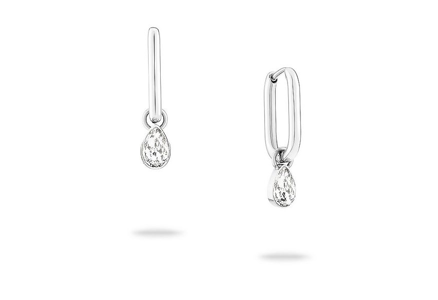 Echtzeit Paar Creolen Schmuck Geschenk Edelstahl Ohrringe Like Diamonds Tro günstig online kaufen
