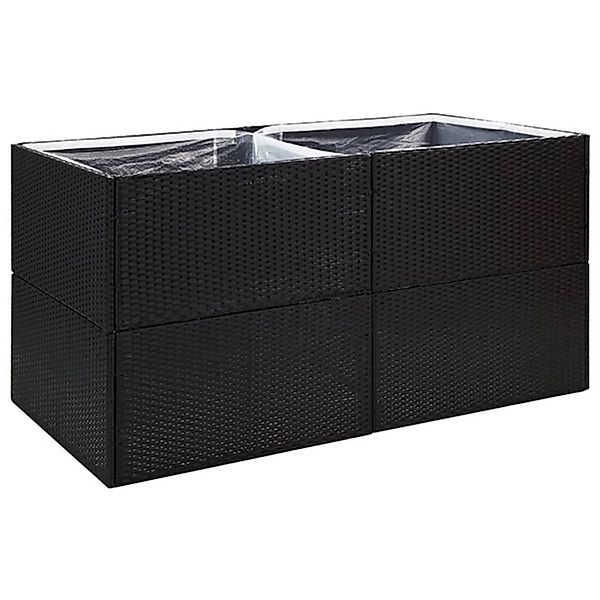 Vidaxl Pflanzkübel Schwarz 157x80x80 Cm Poly Rattan günstig online kaufen