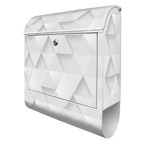 Banjado Design Briefkasten Weiß Pulverbeschichtet 39x47x14cm 2 Schlüssel Mi günstig online kaufen