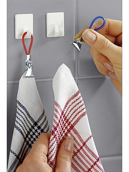 WENKO Handtuchhaken Wenko Klemm-Ösen Kunststoff, Metall, günstig online kaufen